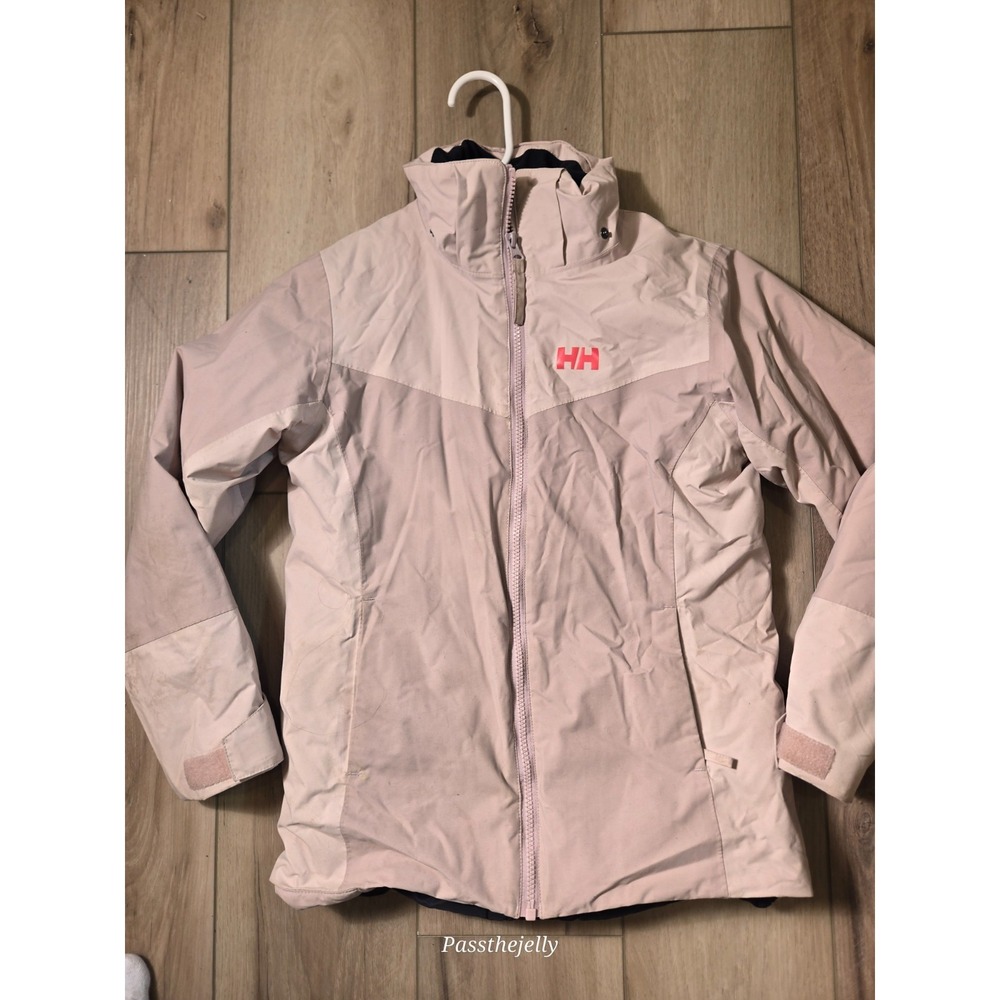 Helly Hansen Jacket Youth Large 12 Pink Insulated Hooded Full Zip Winter Coat